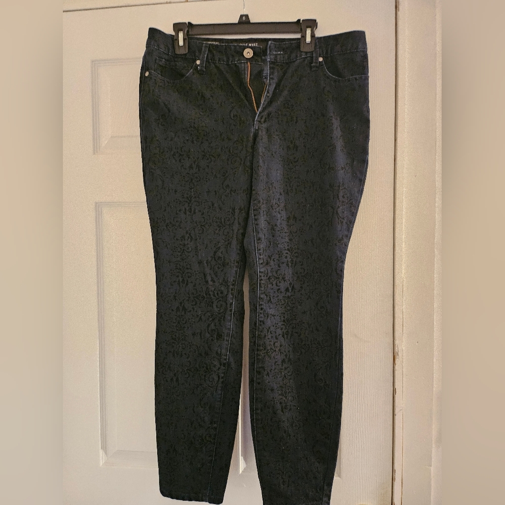 Nine West Jeans Pants Women's Ladies Black Cigarette Fit Skinny Size 10/30